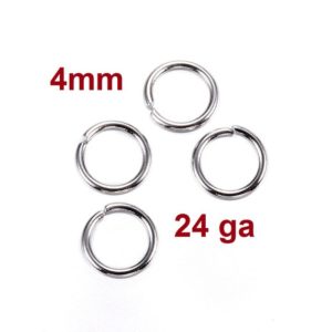 Shop Jump Rings! 1000 pcs 304 Stainless Steel Open Jump Rings 4mm – 24 Gauge (0.6mm Thick) – Silver Tone – High Quality! Hypoallergenic! Tarnish Resistant! | Shop jewelry making and beading supplies, tools & findings for DIY jewelry making and crafts. #jewelrymaking #diyjewelry #jewelrycrafts #jewelrysupplies #beading #affiliate #ad