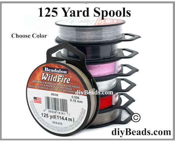 125 Yard Wildfire Beading Thread -  See All Colors - .006 In (0.15 Mm), Break Strength 10 Lb (4.5 Kg),  (114.4 M)