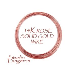 Shop Wire! 14K solid rose gold wire 26-15 gauge Half-Hard, Gold wire, Jewelry making, 14K solid gold, Solid gold wire, Gold findings – 4 inch (10 cm) | Shop jewelry making and beading supplies, tools & findings for DIY jewelry making and crafts. #jewelrymaking #diyjewelry #jewelrycrafts #jewelrysupplies #beading #affiliate #ad
