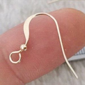 Shop Ear Wires & Posts for Making Earrings! 2 Pcs 14K Gold Filled Ear Hooks With A 2 mm Ball, 1 Pair French Ear Hooks, Flat Ear Wire, Earring Findings, Made In USA | Shop jewelry making and beading supplies, tools & findings for DIY jewelry making and crafts. #jewelrymaking #diyjewelry #jewelrycrafts #jewelrysupplies #beading #affiliate #ad