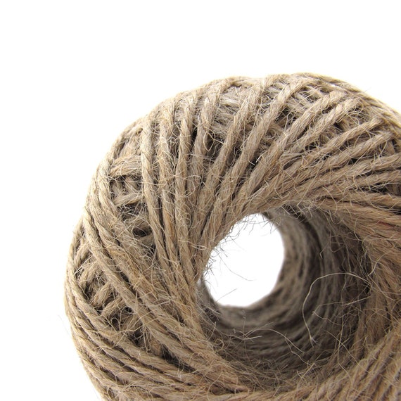 2mm Natural Hemp Twine Bead Cord, Jute Bakers Twine, Beige. 75 Yards Long
