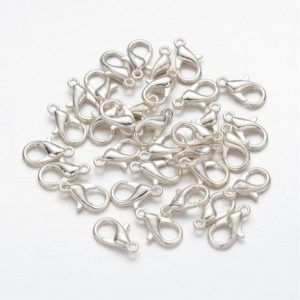 Shop Clasps for Making Jewelry! 30 Silver Plated Lobster Clasps Crafts Jewellery Making 10x6mm | 12x6mm | 14x8mm | 16x8mm F400A | Shop jewelry making and beading supplies, tools & findings for DIY jewelry making and crafts. #jewelrymaking #diyjewelry #jewelrycrafts #jewelrysupplies #beading #affiliate #ad