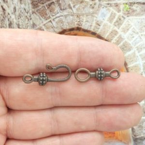 Shop Clasps for Making Jewelry! 5 Sets Hook and Eye Clasp for Jewelry Making Copper by TIJC SPT022 | Shop jewelry making and beading supplies, tools & findings for DIY jewelry making and crafts. #jewelrymaking #diyjewelry #jewelrycrafts #jewelrysupplies #beading #affiliate #ad