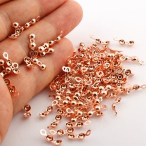 Shop Crimp Beads! 50 Pcs Rose Gold Crimp Beads, Crimps, 13x4mm, Ball Chain Clasp , Crimps,-RSGLD-34 | Shop jewelry making and beading supplies, tools & findings for DIY jewelry making and crafts. #jewelrymaking #diyjewelry #jewelrycrafts #jewelrysupplies #beading #affiliate #ad