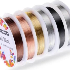 Shop Wire! 6 Spools 5 Colour Copper Jewelry Beading Wire for Jewellery Craft DIY Models | Shop jewelry making and beading supplies, tools & findings for DIY jewelry making and crafts. #jewelrymaking #diyjewelry #jewelrycrafts #jewelrysupplies #beading #affiliate #ad