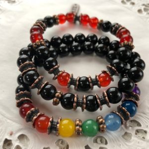 Shop Chakra Bracelets! 7 chakra healing crystals beaded bracelet yoga jewelry 7 chakra bead wrap bracelet 7 chakras bracelet crystal gemstone gifts for him her bff | Shop jewelry making and beading supplies, tools & findings for DIY jewelry making and crafts. #jewelrymaking #diyjewelry #jewelrycrafts #jewelrysupplies #beading #affiliate #ad