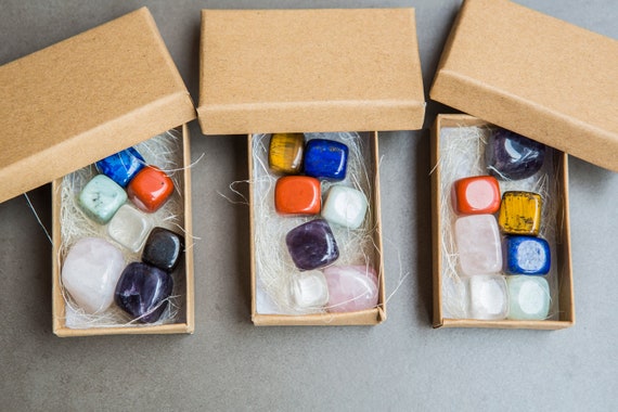 7 Chakra Stone Set, Natural Healing Crystals, Meditation Gift
