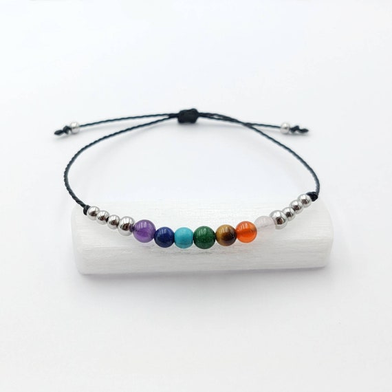 7 Chakras Bracelet Anklet Yoga Healing Crystals Seven Chakra Stacking Layering Meditation