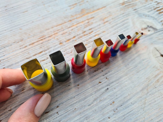 Set Of Metal Cutters "square", 4, 5 Or 9 Pcs., ≈ 0.47-0.11 Inch (1.2cm - 0.3cm), Tools For Sugar Paste, Metal Clay, Miniatures Set Of Metal Cutters "square", 4, 5 Or 9 Pcs., ≈ 0.47-0.11 Inch (1.2cm - 0.3cm), Tools For Sugar Paste, Metal Clay, Miniatures