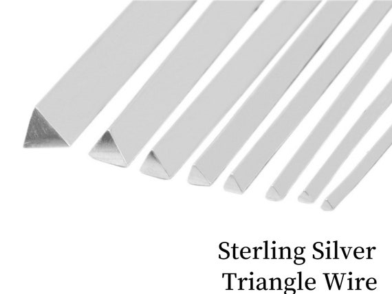 Sterling Silver Triangle Wire: Jewelry Making, Beading Wire (50cm)
