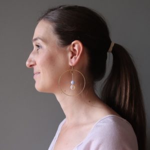Shop Agate Earrings! Agate Blue Lace Earrings Large Gold Hoops | Natural genuine Agate earrings. Buy crystal jewelry, handmade handcrafted artisan jewelry for women.  Unique handmade gift ideas. #jewelry #beadedearrings #beadedjewelry #gift #shopping #handmadejewelry #fashion #style #product #earrings #affiliate #ad