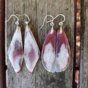 Shop Agate Earrings! Unique agate earrings. Silver agate earrings.  Natural agate | Natural genuine Agate earrings. Buy crystal jewelry, handmade handcrafted artisan jewelry for women.  Unique handmade gift ideas. #jewelry #beadedearrings #beadedjewelry #gift #shopping #handmadejewelry #fashion #style #product #earrings #affiliate #ad