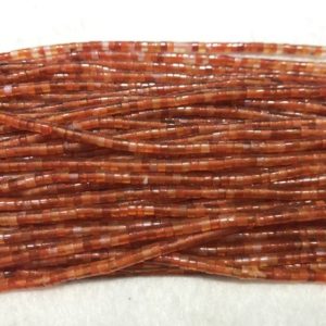 Shop Agate Bead Shapes! Natural Flower Red Agate 2x3mm Heishi Genuine Gemstone Loose Beads 15 inch Jewelry Supply Bracelet Necklace Material Support Wholesale | Natural genuine other-shape Agate beads for beading and jewelry making.  #jewelry #beads #beadedjewelry #diyjewelry #jewelrymaking #beadstore #beading #affiliate #ad