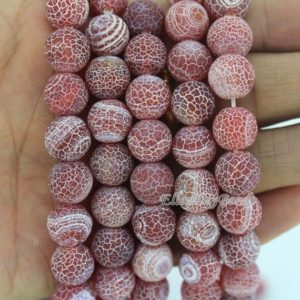Shop Agate Round Beads! Full strand 10mm Matte Gemstone Beads,Matte Round Agate Beads,Frosted Red Agate Beads,Neckalce Beads,Jewelry Supplies–38pcs–15inches-BA021 | Natural genuine round Agate beads for beading and jewelry making.  #jewelry #beads #beadedjewelry #diyjewelry #jewelrymaking #beadstore #beading #affiliate #ad