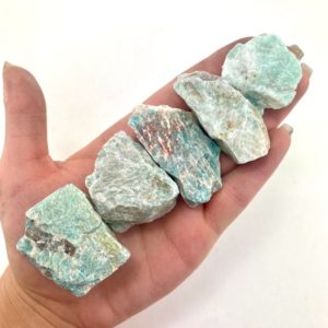 Shop Raw & Rough Amazonite Stones! Raw Amazonite, Natural Amazonite, One Stone or Baggy, Rough Amazonite | Natural genuine stones & crystals in various shapes & sizes. Buy raw cut, tumbled, or polished gemstones for making jewelry or crystal healing energy vibration raising reiki stones. #crystals #gemstones #crystalhealing #crystalsandgemstones #energyhealing #affiliate #ad