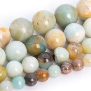 Multicolor Amazonite Beads Grade A Genuine Natural Gemstone Round Loose Beads 4MM 6-7MM 8-9MM 10MM 12MM 16MM Bulk Lot Options | Natural genuine round Amazonite beads for beading and jewelry making.  #jewelry #beads #beadedjewelry #diyjewelry #jewelrymaking #beadstore #beading #affiliate #ad