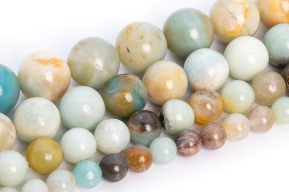 Multicolor Amazonite Beads Grade A Genuine Natural Gemstone Round Loose Beads 4mm 6mm 8mm 10mm 12mm 16mm Bulk Lot Options