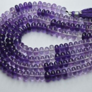 Shop Amethyst Rondelle Beads! 8 Inch strand,Natural Purple Amethyst Smooth Rondelles.7-8mm | Natural genuine rondelle Amethyst beads for beading and jewelry making.  #jewelry #beads #beadedjewelry #diyjewelry #jewelrymaking #beadstore #beading #affiliate #ad
