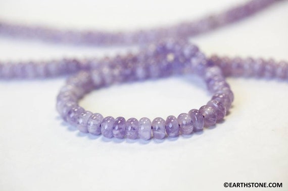 S/ Cape Amethyst 6mm/ 4mm Rondelle Beads 16" Strand Enhanced Light Purple Gemstone Quartz Beads For Jewelry Making