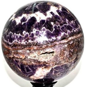 Shop Amethyst Shapes! Chevron Amethyst Geode Sphere 7.6" diameter and weighs 19.61 lbs | Natural genuine stones & crystals in various shapes & sizes. Buy raw cut, tumbled, or polished gemstones for making jewelry or crystal healing energy vibration raising reiki stones. #crystals #gemstones #crystalhealing #crystalsandgemstones #energyhealing #affiliate #ad
