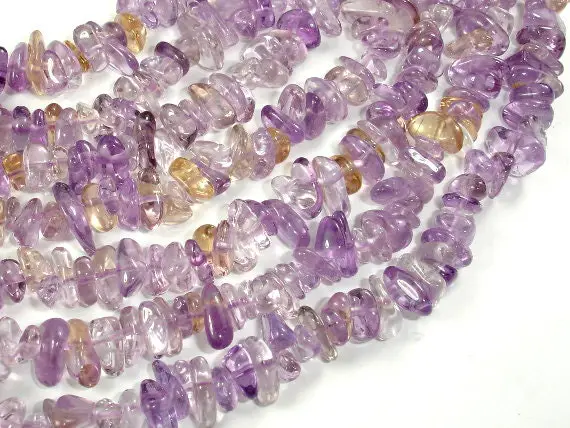 Ametrine, Approx 4mm-10mm Pebble Chips Beads, 16 Inch, Full Strand, Hole 0.8mm, A+ Quality (116005002)