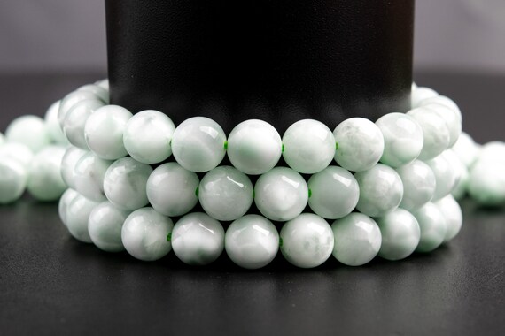 Natural Green Angelite Gemstone Grade Aaa Round 5mm 6mm 8mm 10mm 12mm Loose Beads