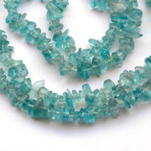 Shop Apatite Chip & Nugget Beads! Natural Apatite Uncut Chips Beads, 5mm to 8mm Blue Smooth Uncut Apatite Beads, Sold As 32 Inch Strand, GDS2023 | Natural genuine chip Apatite beads for beading and jewelry making.  #jewelry #beads #beadedjewelry #diyjewelry #jewelrymaking #beadstore #beading #affiliate #ad