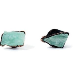 SALE Raw apatite  | Apatite nugget sterling silver post earring | Apatite stud earrings | Natural genuine Apatite earrings. Buy crystal jewelry, handmade handcrafted artisan jewelry for women.  Unique handmade gift ideas. #jewelry #beadedearrings #beadedjewelry #gift #shopping #handmadejewelry #fashion #style #product #earrings #affiliate #ad