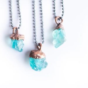 Shop Apatite Necklaces! SALE Rough apatite necklace | Blue apatite necklace | Neon apatite necklace | Blue apatite  | Raw apatite jewelry | Raw stone necklace | Natural genuine Apatite necklaces. Buy crystal jewelry, handmade handcrafted artisan jewelry for women.  Unique handmade gift ideas. #jewelry #beadednecklaces #beadedjewelry #gift #shopping #handmadejewelry #fashion #style #product #necklaces #affiliate #ad