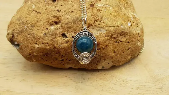 Small Apatite Pendant Necklace. Reiki Jewelry For Uk. Gemini Jewelry. Silver Plated Wire Wrap Pendant. Oval Frame Necklace. 10mm Stone