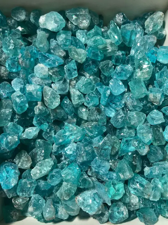 Blue Apatite Natural Crystal Rough Raw Stones - Appx 5-12mm - Chosen At Random Stone Rough Crystal Mineral Natural