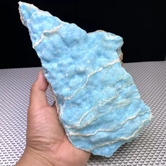 Large Blue Aragonite Mineral Specimen,stunning Raw High Quality Rough Blue Aragonite Cluster,collector Grade Aragonite Specimen Gift