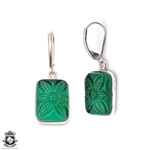 1.7 Inch Green Aventurine 925 Sterling Silver Dangle & Drop Leverback Earrings E177 | Natural genuine Gemstone earrings. Buy crystal jewelry, handmade handcrafted artisan jewelry for women.  Unique handmade gift ideas. #jewelry #beadedearrings #beadedjewelry #gift #shopping #handmadejewelry #fashion #style #product #earrings #affiliate #ad