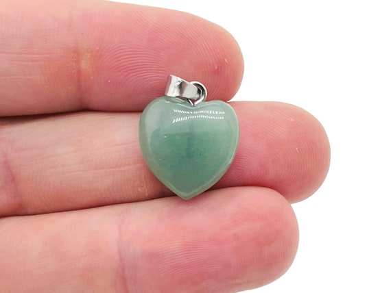 Aventurine Heart Pendant - Crystals Pendant Healing - Mini Crystal Pendant - Gifts - Nc1127
