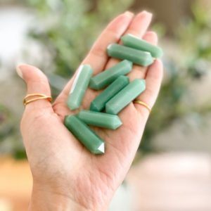 Shop Aventurine Stones & Crystals! Green Aventurine Healing Crystal Points for Abundance and Good Fortune | Natural genuine stones & crystals in various shapes & sizes. Buy raw cut, tumbled, or polished gemstones for making jewelry or crystal healing energy vibration raising reiki stones. #crystals #gemstones #crystalhealing #crystalsandgemstones #energyhealing #affiliate #ad