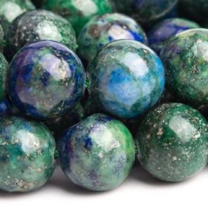 Shop Azurite Round Beads! Azurite Gemstone Beads 10MM Green & Blue Nugget Round AB Quality Loose Beads (120141) | Natural genuine round Azurite beads for beading and jewelry making.  #jewelry #beads #beadedjewelry #diyjewelry #jewelrymaking #beadstore #beading #affiliate #ad