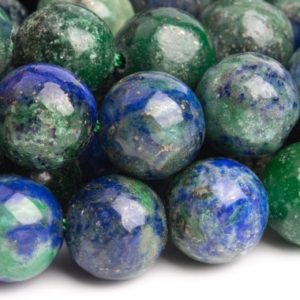 Shop Azurite Round Beads! Azurite Gemstone Beads 10MM Green & Blue Nugget Round AB Quality Loose Beads (120140) | Natural genuine round Azurite beads for beading and jewelry making.  #jewelry #beads #beadedjewelry #diyjewelry #jewelrymaking #beadstore #beading #affiliate #ad