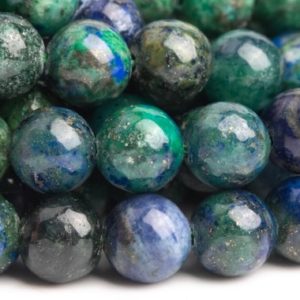 Shop Azurite Round Beads! Azurite Gemstone Beads 5MM Green & Blue Nugget Round AB Quality Loose Beads (120131) | Natural genuine round Azurite beads for beading and jewelry making.  #jewelry #beads #beadedjewelry #diyjewelry #jewelrymaking #beadstore #beading #affiliate #ad