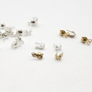 Shop Bead Tips & Knot Covers! Bead Tip Clam Shell 2 Ring, 3.5mm, 0.9mm Hole, 14k Gold Filled or Sterling Silver, Made in the USA, Bulk Savings Available!!! | Shop jewelry making and beading supplies, tools & findings for DIY jewelry making and crafts. #jewelrymaking #diyjewelry #jewelrycrafts #jewelrysupplies #beading #affiliate #ad