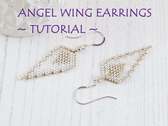 Beaded Earrings Tutorial Angel Wings, Instant Pdf Download, Seed Bead Tutorial, Beading Pattern, Step By Step Guide, Jewellery Making Skills Beaded Earrings Tutorial Angel Wings, Instant Pdf Download, Seed Bead Tutorial, Beading Pattern, Step By Step Guide, Jewellery Making Skills