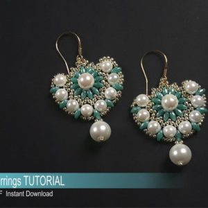 Shop Jewelry Making Tutorials! Beaded Earrings Tutorial, Beading Tutorial, Beading Pattern, Tutorial PDF, Instant Download Tutorial, Bollywood Earrings DIY | Shop jewelry making and beading supplies, tools & findings for DIY jewelry making and crafts. #jewelrymaking #diyjewelry #jewelrycrafts #jewelrysupplies #beading #affiliate #ad
