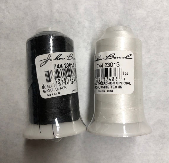 Beading Thread Bonded Nylon, White/ Black 500m Nymo D Xxl Spool