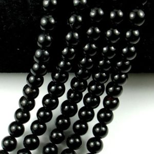 Black Tourmaline Beads, Round, 6mm (6.5 mm), 15.5 Inch, Full strand, Approx 61-65 beads, Hole 1mm, A quality (147054004) | Natural genuine beads Gemstone beads for beading and jewelry making.  #jewelry #beads #beadedjewelry #diyjewelry #jewelrymaking #beadstore #beading #affiliate #ad