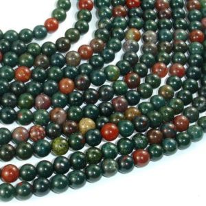 Shop Bloodstone Round Beads! Indian Bloodstone, 6mm (6.5mm), Round Beads, 15.5 Inch, Full strand, Approx. 60 beads, Hole 1 mm (284054002) | Natural genuine round Bloodstone beads for beading and jewelry making.  #jewelry #beads #beadedjewelry #diyjewelry #jewelrymaking #beadstore #beading #affiliate #ad