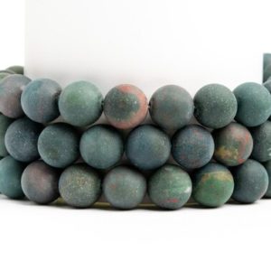 Shop Bloodstone Round Beads! Natural Matte Dark Green Blood Stone Gemstone Grade AAA Round 4mm 6mm  8mm 10mm Loose Beads | Natural genuine round Bloodstone beads for beading and jewelry making.  #jewelry #beads #beadedjewelry #diyjewelry #jewelrymaking #beadstore #beading #affiliate #ad