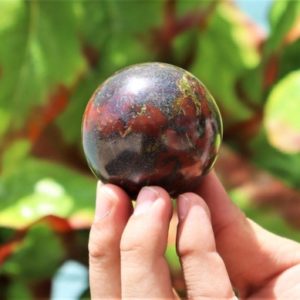 Shop Bloodstone Shapes! Small 50MM Natural Red Dragon Bloodstone Blood Jasper Stone Metaphysical Meditation Healing Power Sphere Ball | Natural genuine stones & crystals in various shapes & sizes. Buy raw cut, tumbled, or polished gemstones for making jewelry or crystal healing energy vibration raising reiki stones. #crystals #gemstones #crystalhealing #crystalsandgemstones #energyhealing #affiliate #ad