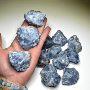 Shop Raw & Rough Blue Calcite Stones! Raw Blue Calcite from Mexico | Natural genuine stones & crystals in various shapes & sizes. Buy raw cut, tumbled, or polished gemstones for making jewelry or crystal healing energy vibration raising reiki stones. #crystals #gemstones #crystalhealing #crystalsandgemstones #energyhealing #affiliate #ad