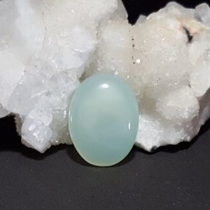 Shop Blue Chalcedony Cabochons! Natural Untreated Aqua Blue Chalcedony Smooth Oval Cabochon 42cts. 29.4mm x 22.2mm x 8.2mm Quality Chalcedony Sea Blue Oval Shape Cabochon | Natural genuine stones & crystals in various shapes & sizes. Buy raw cut, tumbled, or polished gemstones for making jewelry or crystal healing energy vibration raising reiki stones. #crystals #gemstones #crystalhealing #crystalsandgemstones #energyhealing #affiliate #ad