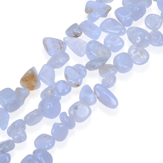 1 Strand/15" Natural Blue Lace Agate Healing Gemstone Free Form Teardrop Briolette 10-20mm Pendant Drop Beads For Earrings Jewelry Making