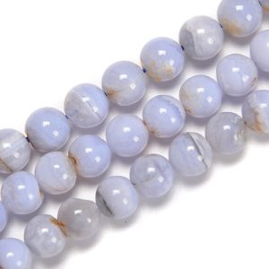 Shop Blue Lace Agate Beads! Multi Color Blue Lace Agate Smooth Round Beads Size 4-4.5mm – 8mm 15.5'' Strand | Natural genuine beads Blue Lace Agate beads for beading and jewelry making.  #jewelry #beads #beadedjewelry #diyjewelry #jewelrymaking #beadstore #beading #affiliate #ad